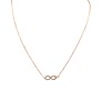Infinity Pendant Necklace with Chain Dainty Infinity Symbol in Rose Gold Plated for Girls and Women