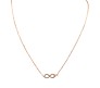 Infinity Pendant Necklace with Chain Dainty Infinity Symbol in Rose Gold Plated for Girls and Women