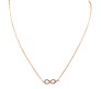Infinity Pendant Necklace with Chain Dainty Infinity Symbol in Rose Gold Plated for Girls and Women
