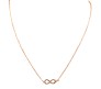 Infinity Pendant Necklace with Chain Dainty Infinity Symbol in Rose Gold Plated for Girls and Women