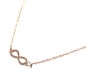 Infinity Pendant Necklace with Chain Dainty Infinity Symbol in Rose Gold Plated for Girls and Women