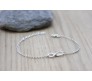 Infinity Bracelet Silver Simple Elegant Stylish Adjustuble for Men and Women