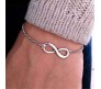 Infinity Bracelet Silver Simple Elegant Stylish Adjustuble for Men and Women