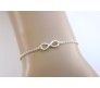 Infinity Bracelet Silver Simple Elegant Stylish Adjustuble for Men and Women