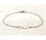 Infinity Bracelet Silver Simple Elegant Stylish Adjustuble for Men and Women