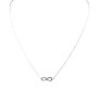 Infinity Pendant Necklace with Chain Dainty Infinity Symbol in Silver Plated for Girls and Women