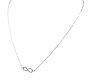 Infinity Pendant Necklace with Chain Dainty Infinity Symbol in Silver Plated for Girls and Women