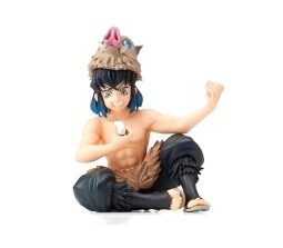 Demon Slayer Inosuke Hashibira Sitting Eating Action Figure Fold Height 14 cm for Car Dashboard, Decoration, Cake, Office Desk & Study Table Toy Multicolor
