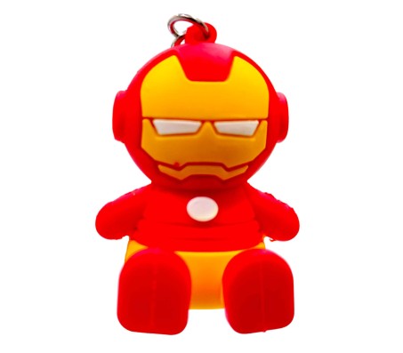 2 in 1 Mobile Holder Iron Man Rubber Keychain Key Chain for Car Bikes Key Ring