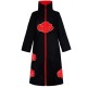 Akatsuki Unisex Long Cloak Robe Coat Dress Itachi Cosplay Costume Uniform Cape Black, L