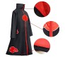 Akatsuki Unisex Long Cloak Robe Coat Dress Itachi Cosplay Costume Uniform Cape Black, L
