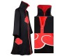 Akatsuki Unisex Long Cloak Robe Coat Dress Itachi Cosplay Costume Uniform Cape Black, L