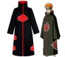 Akatsuki Unisex Long Cloak Robe Coat Dress Itachi Cosplay Costume Uniform Cape Black, L