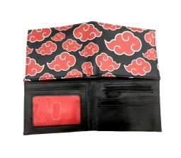 Anime Itachi Red Cloud Stylish Printed Design Purse PU Leather Wallet For Kids Men & Boys 