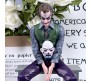 Joker Action Figure Heath Ledger with Mask 25cm Model Toy Statue Dashboard Sitting Pose for Decoration Collector and Car Accessories External Back Side Outside Decoration
