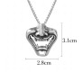 Half Face Hannya Mask Joker Vampire Teeth Open Mouth Laugh Pendant Thick Necklace Vintage for Men