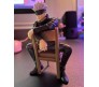 Anime Jujutsu Kaisen Gojo Satoru Action Figure 11 cm Collectible Sitting on Chair Toy for Fans