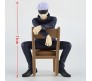 Anime Jujutsu Kaisen Gojo Satoru Action Figure 11 cm Collectible Sitting on Chair Toy for Fans