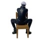Anime Jujutsu Kaisen Gojo Satoru Action Figure 11 cm Collectible Sitting on Chair Toy for Fans