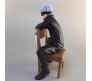 Anime Jujutsu Kaisen Gojo Satoru Action Figure 11 cm Collectible Sitting on Chair Toy for Fans