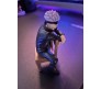 Anime Jujutsu Kaisen Gojo Satoru Action Figure 11 cm Collectible Sitting on Chair Toy for Fans