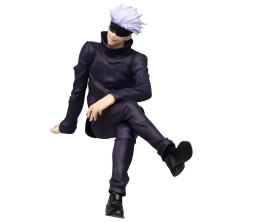 Anime Jujutsu Kaisen Gojo Satoru Action Figure 15 cm Collectible Sitting for Office Desk & Study Table, Toy for Fans