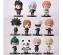 Set of 11 Jujutsu Kaisen Chibi Anime Figures 7-8 cm for Car Dashboard, Cake Decoration, Office Desk and Study Table Multicolor
