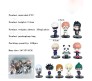 Set of 11 Jujutsu Kaisen Chibi Anime Figures 7-8 cm for Car Dashboard, Cake Decoration, Office Desk and Study Table Multicolor
