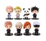 Set of 8 Jujutsu Kaisen Chibi Anime Figures 6-7 cm for Car Dashboard, Cake Decoration, Office Desk and Study Table Multicolor