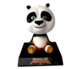 Kung Fu Panda Bobble Head for Car Dashboard with Mobile Holder Action Figure Toys Collectible Bobblehead Showpiece For Office Desk Table Top Toy For Kids and Adults Multicolor