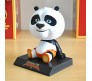 Kung Fu Panda Bobble Head for Car Dashboard with Mobile Holder Action Figure Toys Collectible Bobblehead Showpiece For Office Desk Table Top Toy For Kids and Adults Multicolor