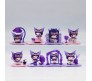 Anime Set of 8 Kuromi Action Figure Limited Edition 6-7cm Mini Figure for Car Dashboard, Decoration Figurines, Cake, Office Desk & Study Table for Kids