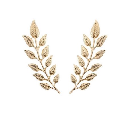 Metal Gold Plated Leaf Brooch Pin Leaves For Shirts Sweaters Blazer Collar Pins Buttons For Men And Women