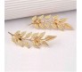 Metal Gold Plated Leaf Brooch Pin Leaves For Shirts Sweaters Blazer Collar Pins Buttons For Men And Women