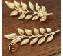 Metal Gold Plated Leaf Brooch Pin Leaves For Shirts Sweaters Blazer Collar Pins Buttons For Men And Women