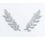 Metal Silver Plated Leaf Brooch Pin Leaves For Shirts Sweaters Blazer Collar Pins Buttons For Men And Women