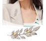 Metal Silver Plated Leaf Brooch Pin Leaves For Shirts Sweaters Blazer Collar Pins Buttons For Men And Women