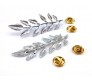 Metal Silver Plated Leaf Brooch Pin Leaves For Shirts Sweaters Blazer Collar Pins Buttons For Men And Women