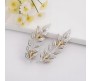 Metal Silver Plated Leaf Brooch Pin Leaves For Shirts Sweaters Blazer Collar Pins Buttons For Men And Women