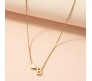 Gold Plated Initial B Pendant Necklace With Heart For Women Dainty Alphabet Necklaces With Adjustable Chain Letter Chains Gifts Alphabets Name Women N Girls