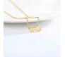 Gold Plated Initial C Pendant Necklace With Heart For Women Dainty Alphabet Necklaces With Adjustable Chain Letter Chains Gifts Alphabets Name Women N Girls