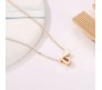 Gold Plated Initial D Pendant Necklace With Heart For Women Dainty Alphabet Necklaces With Adjustable Chain Letter Chains Gifts Alphabets Name Women N Girls