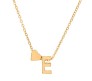 Gold Plated Initial E Pendant Necklace With Heart For Women Dainty Alphabet Necklaces With Adjustable Chain Letter Chains Gifts Alphabets Name Women N Girls