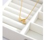 Gold Plated Initial E Pendant Necklace With Heart For Women Dainty Alphabet Necklaces With Adjustable Chain Letter Chains Gifts Alphabets Name Women N Girls