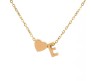 Gold Plated Initial E Pendant Necklace With Heart For Women Dainty Alphabet Necklaces With Adjustable Chain Letter Chains Gifts Alphabets Name Women N Girls