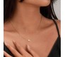 Gold Plated Initial F Pendant Necklace With Heart For Women Dainty Alphabet Necklaces With Adjustable Chain Letter Chains Gifts Alphabets Name Women N Girls