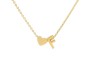 Gold Plated Initial F Pendant Necklace With Heart For Women Dainty Alphabet Necklaces With Adjustable Chain Letter Chains Gifts Alphabets Name Women N Girls
