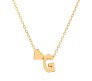 Gold Plated Initial G Pendant Necklace With Heart For Women Dainty Alphabet Necklaces With Adjustable Chain Letter Chains Gifts Alphabets Name Women N Girls