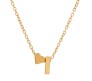 Gold Plated Initial I Pendant Necklace With Heart For Women Dainty Alphabet Necklaces With Adjustable Chain Letter Chains Gifts Alphabets Name Women N Girls