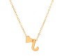 Gold Plated Initial J Pendant Necklace With Heart For Women Dainty Alphabet Necklaces With Adjustable Chain Letter Chains Gifts Alphabets Name Women N Girls